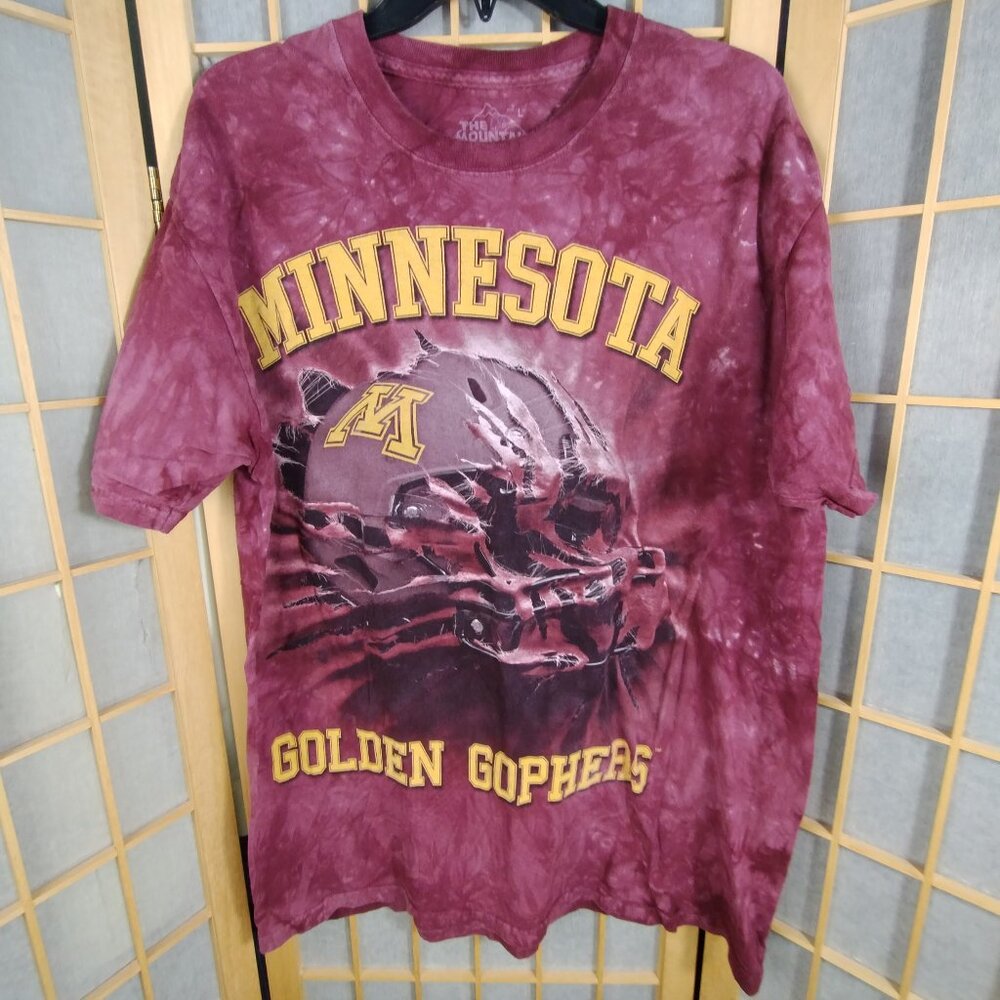 Minnesota Golden Gopher Tie Dye The Mountain T Shirt Size L